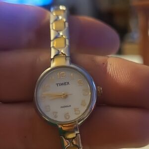 Timex Women’s Two-Tone Gold and Silver Round Dial Watch